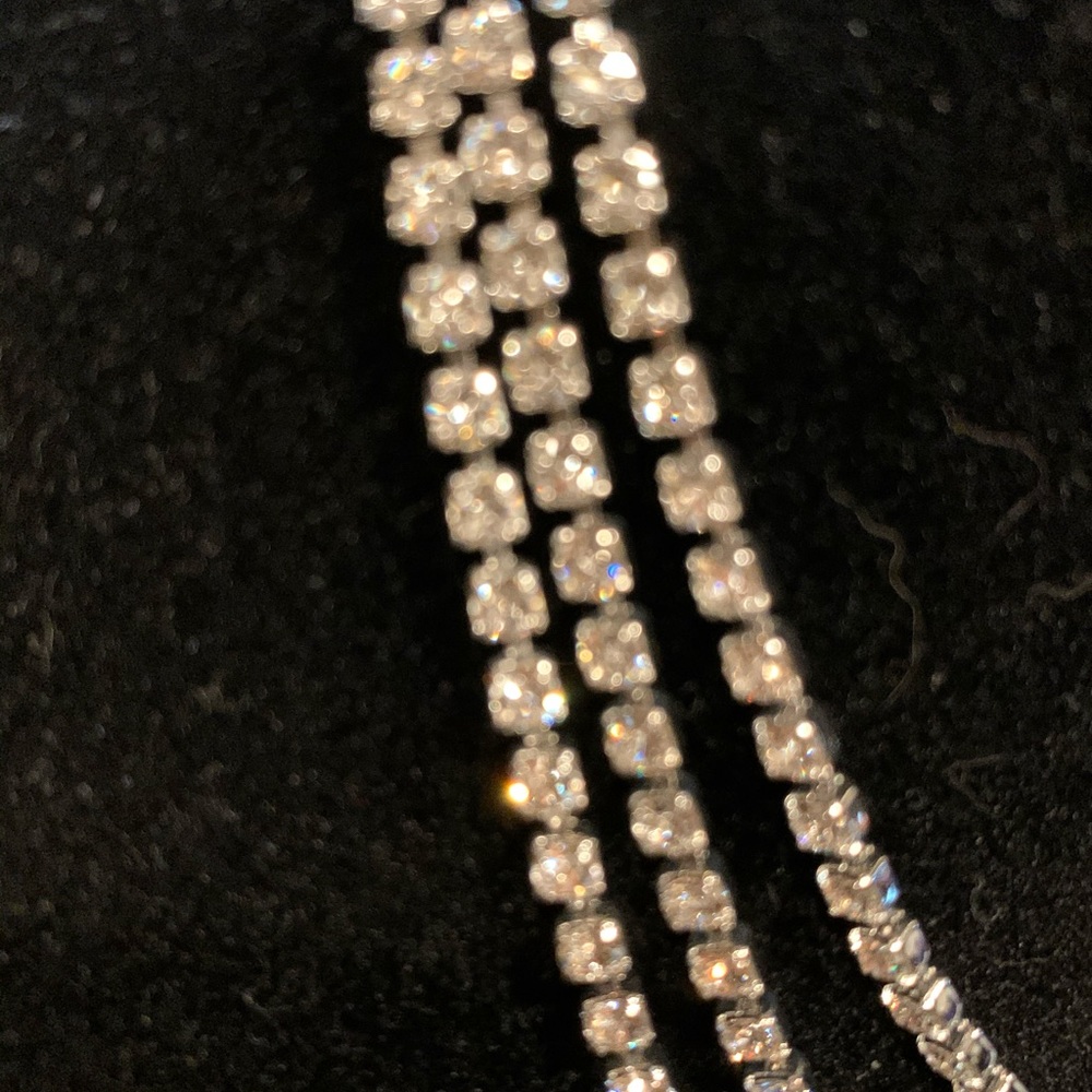 Handmade Swarovski 27004 3 Layer Crystal Necklac - Picture 4 of 7